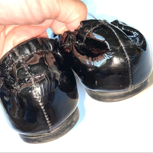 TORY BURCH Black Patent Leather Ballet Flats Shoes Size 6 - Picture 6 of 12